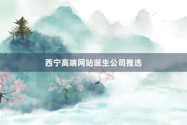西宁高端网站诞生公司推选