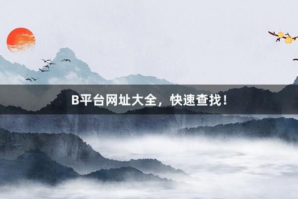 B平台网址大全，快速查找！